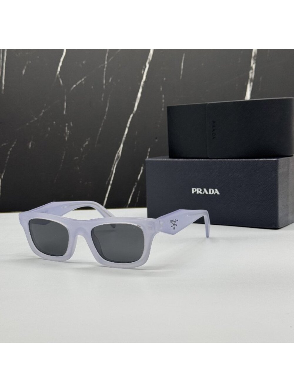 NWT Prada SPR C06 Gray Sunglasses PRC06S 22G08Z